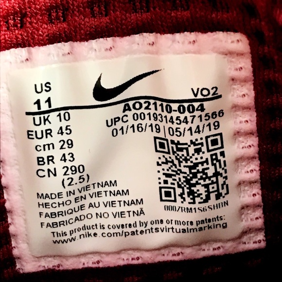 Nike Air Max 720 Saturn Black Team Red Shoes Sz 11 - Picture 8 of 8